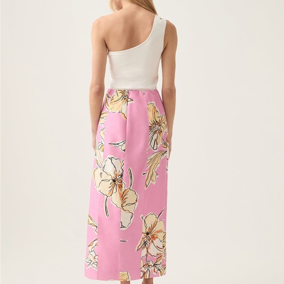 Aje Floral Pink Maxi Skirt with Side Slit - Picture 5 of 5